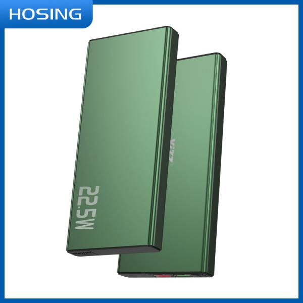 Quality Green Metal Shell 22.5W Portable Powerbank For All Kinds Phone for sale