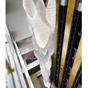 Buy cheap Non-Standard Engineering Custom Lighting Fixtures Large Crystal Banquet Hall Hollow Leaf Chandelier Custom Stairwell Long Chandelier LED Chandelier from wholesalers