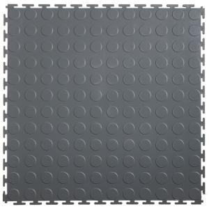 Buy cheap Black Interlocking Vinyl Floor Tile 500*500mm Coin Surface For Use In Garages Workshop And Factories from wholesalers
