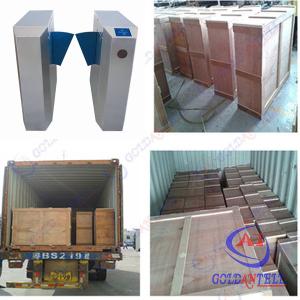 Buy cheap Pedestrian waist height turnstiles remote controls wireless alarm system from wholesalers