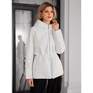 Buy cheap Moderate Style Short Length Coat Short and Sophisticated,Clothes with drawstrings, Figure-flattering design, Fabric panel style from wholesalers