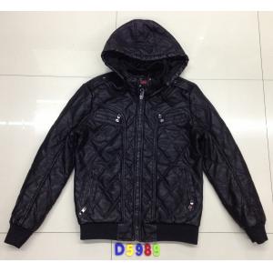 Buy cheap 598 Men's black pu jacket coat stock from wholesalers