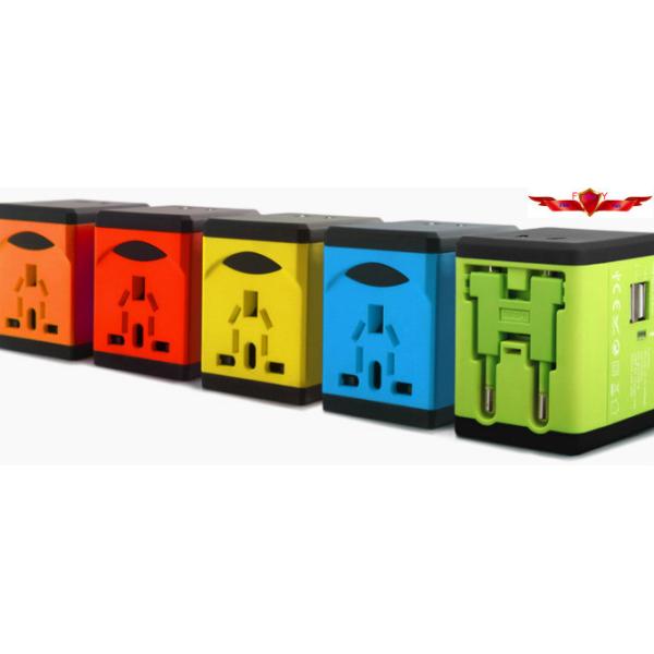 New Dual 2.1A/1A USB Port Universal EURO/UK/USA/AUS USB Travel Adaptor With 6.3A