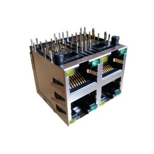 Buy cheap ARJM22A1-811-AA-EW2 2X2 RJ45 Connector with 5G Base-T Integrated Magnetics from wholesalers