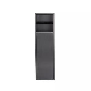 China Wall Embedded Mounted Stainless Steel Niche With Paper Holder Matt Black on sale