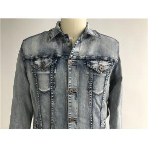 Popular Light Wash Denim Jacket Mens Sherpa Lined Trucker Jacket TW76524
