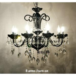 Black and silver crystal chandelier light fixtures ( WH-CY-20)