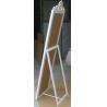 Buy cheap shinning white wood free-standing mirror from wholesalers