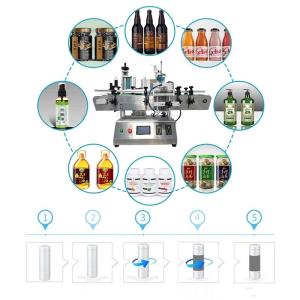 Buy cheap Automatic Table Type Small Essential Oil Round Bottle Sticker Labeling Machine from wholesalers