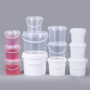 Buy cheap Water 900ml 1L 2L ISO9001SGS Clear Plastic Bucket With Lid for Nuts Yogurt Candy Jam from wholesalers