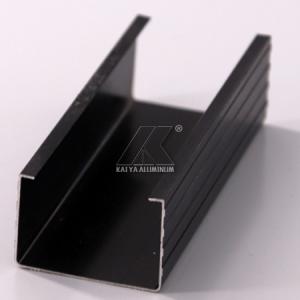 Black Anodized Aluminium Alloy Profile Customize Water Tightness High Stiffness