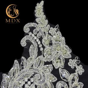 Buy cheap Knitting Beaded Lace Trim Hand Made 20% Polyester 135cm Width For Dress from wholesalers