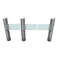 Buy cheap DC24V Cylinder Swing Barrier Gate 10mA RFID Auto Synchronized product