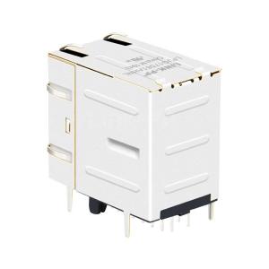 LPJG17561AHNL 1000 Base-T 2x1 Port Modular RJ45 Connectors With Green/Yellow LED