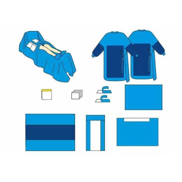 Quality Disposable Sterile Surgical Cardiovascular Pack Drape Kit SMS PP for sale