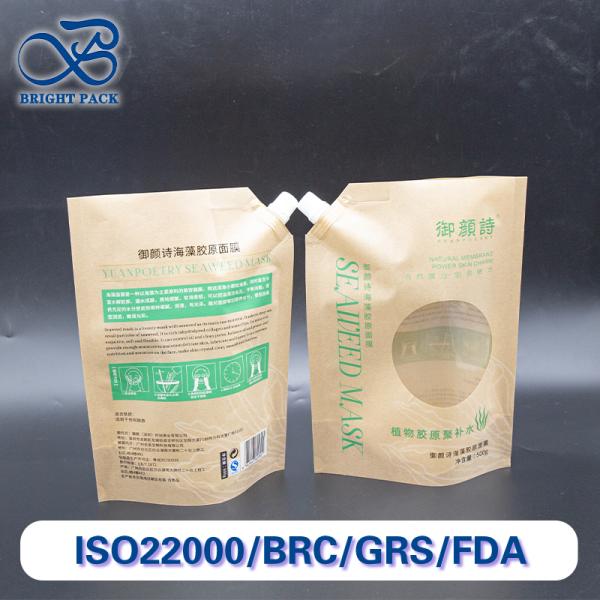 Customizable Capacity 250ml/500ml/1000ml Spout Pouches With Transparent Windows