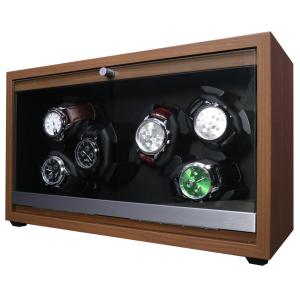 6 Slots Watch Winder Display Case Mechanical Watch Winder With 5 Speed Motor