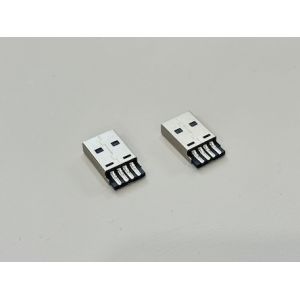 High-Durability USB 2.0 AM Integrated Connector | Wire Solder Type | Gold-Plated