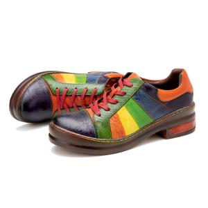 Buy cheap Solid Pattern Women's Dress Shoes Customized Hand Polished Rainbow Flat Shoes from wholesalers