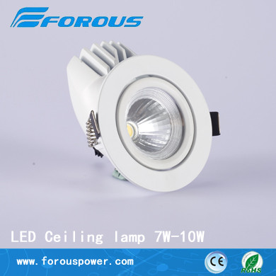 White paint telescopic LED lamp 10W commercial single elephant nose