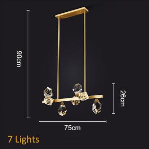 Modern Circle Rectangle Chandelier Lighting Living Dining Room Diamond Crystal