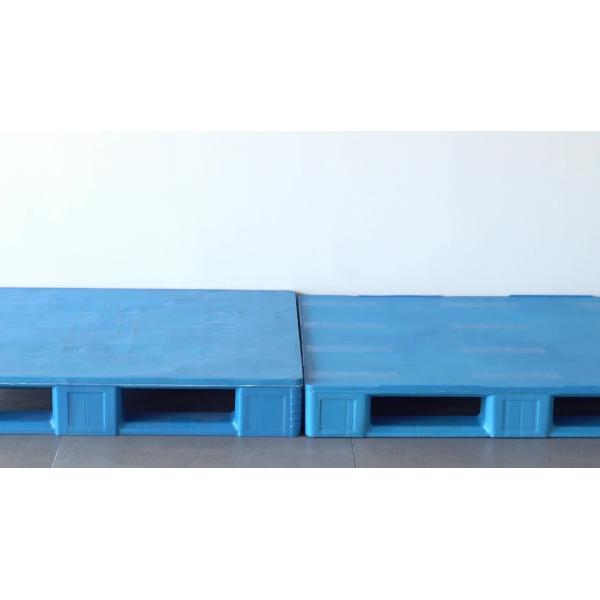 Quality 4 way Heavy duty single faced cheap closed euro plastic pallet price with steel for sale