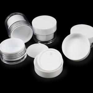 High Transparent 15g 30g 50g AS Plastic Double Layer Round Cream Jar