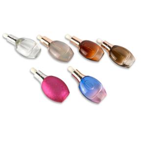 Unique Shape 1oz Empty Cosmetic Bottles Custom Logo With Rose Gold Dropper