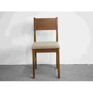 Buy cheap Walnut Solid Wood Dining Chair With Cushion Sloping Back from wholesalers
