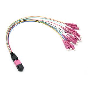 Buy cheap 12 Fibers MPO Fanout Cable OM4 50/125 10G Hytrel Jacket ROHS Compliant from wholesalers