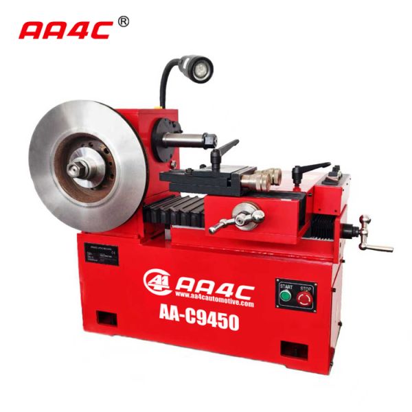 Quality AA4C brake drum /disc lathe machine AA-C9450 450mm infinitely variable speeds. Automatically feeding and unfeeding dual cutters for sale