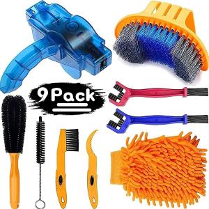 Buy cheap Bike Cleaning Kit (9pcs), Including Chain Cleaner for Cycling,Bicycle Clean Brush Tools for Mountain/MT/Road/BMX Bike product