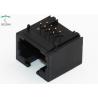 Unshielded Black 8P8C RJ45 Modular Connector Ethernet Jacks For PC Card Without LED for sale