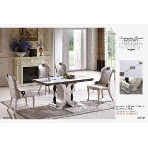 Buy cheap home 6 seater rectangle marble dining table furniture from wholesalers