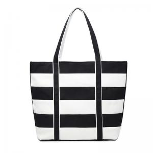 Buy cheap Womens Printed Stripes Casual Large Canvas Bags , Shoulder Tote Bags product