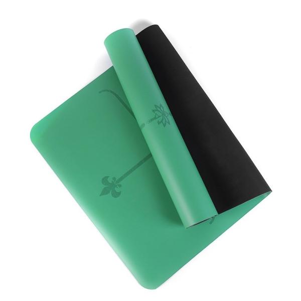 Quality Natural Rubber Yoga Mat/Exercise Mats, Non toxic Rubber Super Grip Skid Resistance Gym Excercise Mat Body alignment line for sale