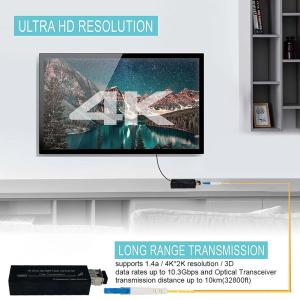 Buy cheap 4K HDMI Fiber Extender Single Mode Single Fiber Transmitter & Receiver LC 20KM from wholesalers