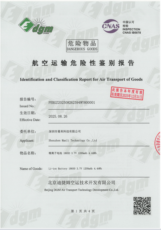 ShenZhen ManLi Technology Co., LTD. Certifications