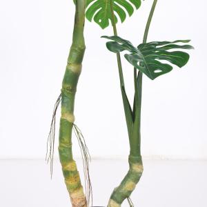 Durable Furniture Pot Artificial Monstera Plants For Garden