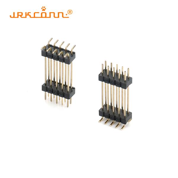 Quality 10 Pin Connector Surface Mount Pin Header Double Row Double Layer Plastic Gold Plating for sale