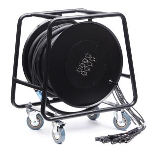 Buy cheap Industrial Electric CAT6 SF/UTP Network Cord Retractable Cable Reel with 8 Channel Shielded SFTP and 4x16A Signal Sockets from wholesalers