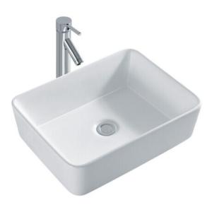 Buy cheap Countertop Mounting Ceramic Sinks Sanitary Ware Rectangular Art Basin Bathroom Wash Basin from wholesalers