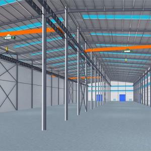 Buy cheap Hot Dip Galvanized Steel Workshop Construction With Roof And Wall Panel from wholesalers