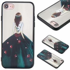 iPhone Leather Varnished Embossed Protective Case with Goddess