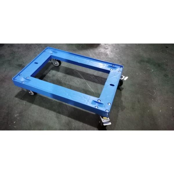 Quality Transportation Plastic Dolly Loading Totes With 3 Inches PU Brake Casters for sale