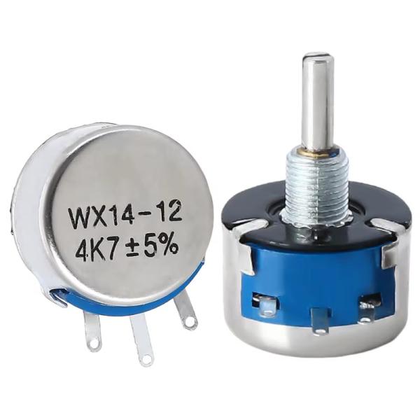 Buy cheap WX14-12 3W Single-Turn Wire-Wound Potentiometer Without Locking 470 Ohms 1K 2K2 4K7 10K for Industrial Applications from wholesalers
