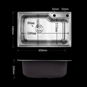 Buy cheap Undermount Kitchen Bathroom Sinks With Single Bowl Brushed Metal Material from wholesalers