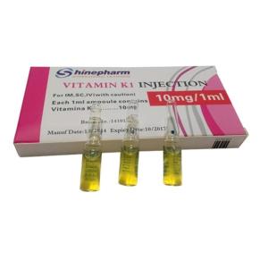 China Vitamin K1 Injection 10mg/1ml, GMP Western Finshed Medicine on sale
