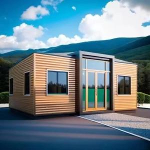 Double Wing Steel Structure Fireproof Container House 2 Bedroom Expandable