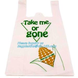 100% Compostable vest carrier plastic shopping bag with ce certificated, Vest